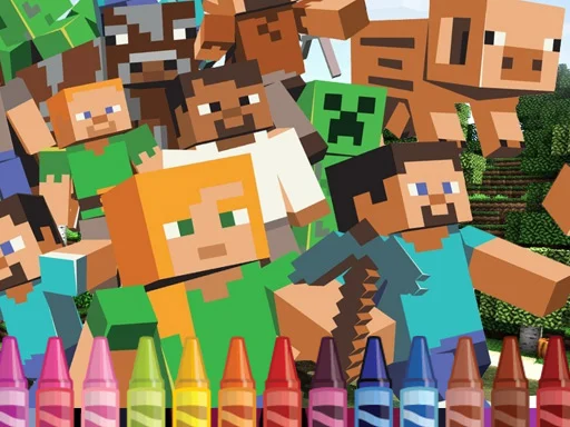 Image of the game 4GameGround - Minecraft Coloring
